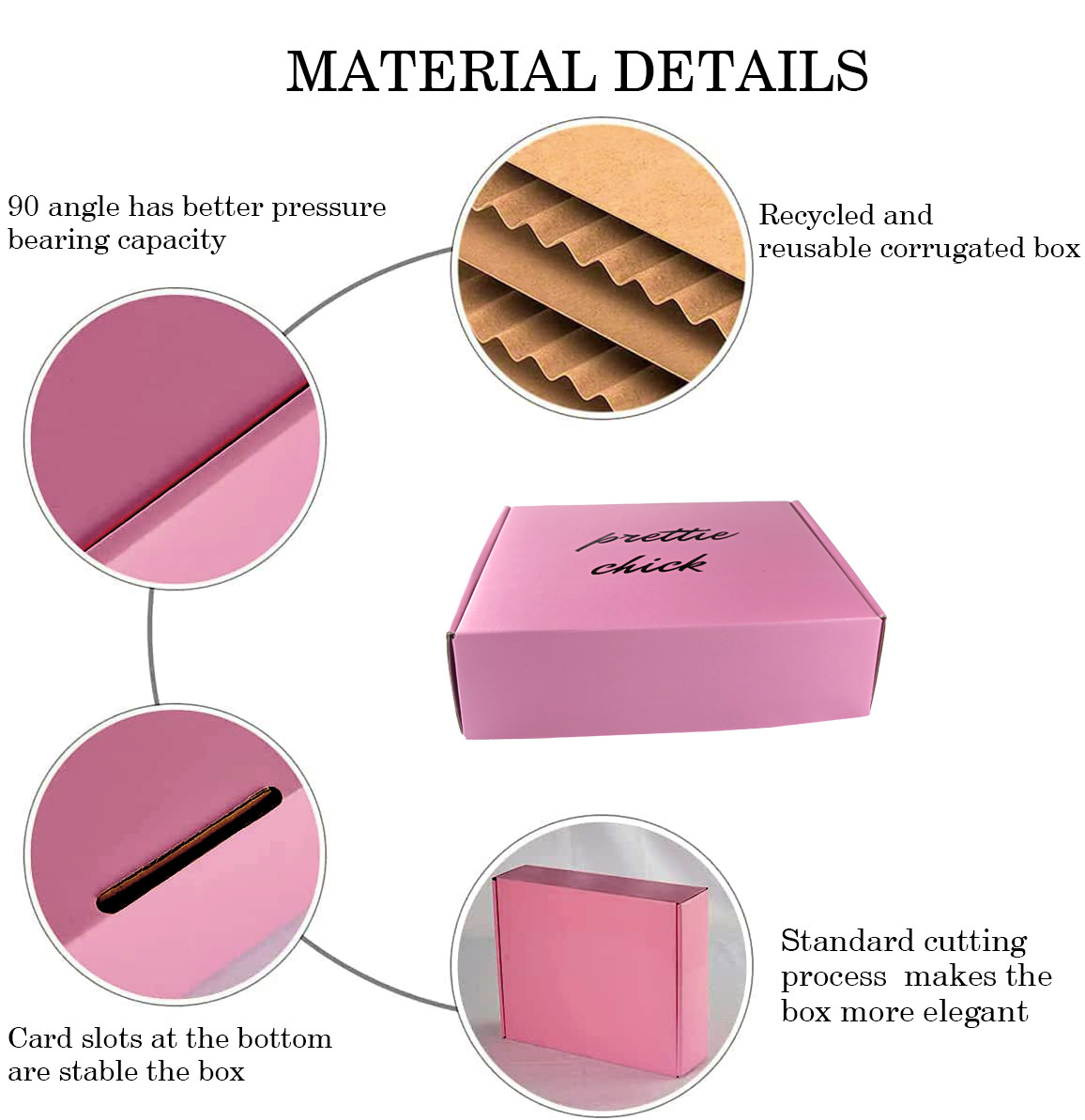Custom Bulk Pink Shipping Mailer Box A3 A4 A5 Size