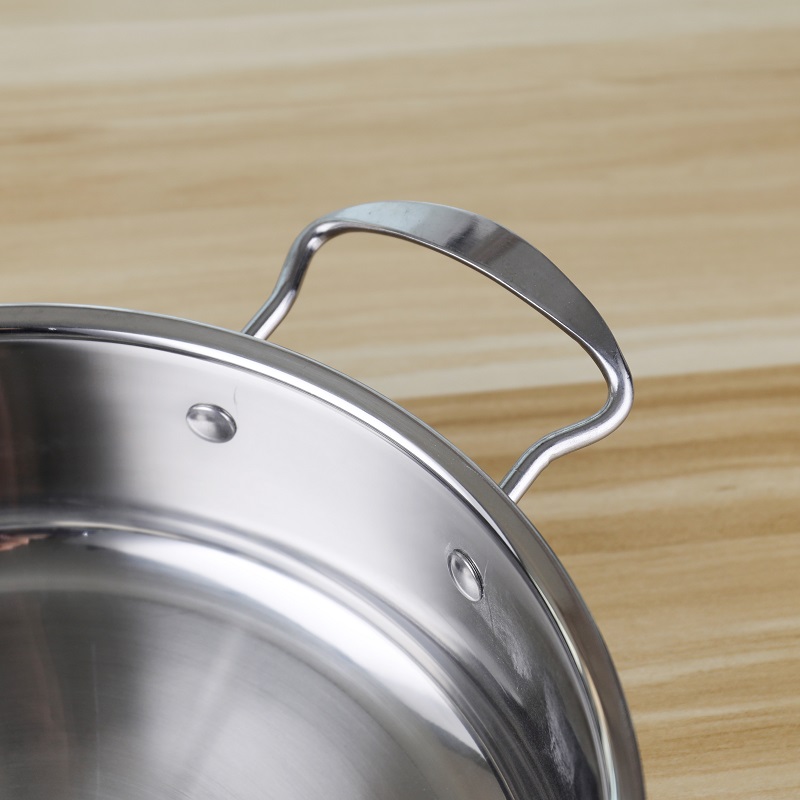 24cm Hot Pot Cookware Soup Stock SS201 Cooking Pot With Glass Lid