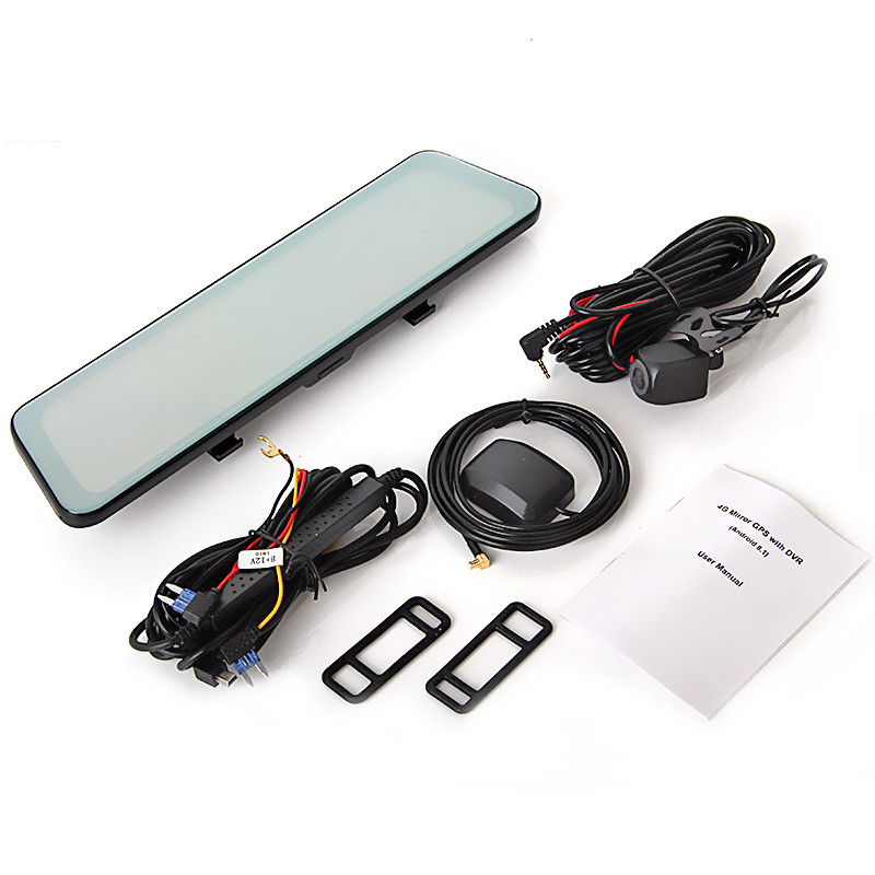 4GB 32GB Motion Activated Dashcam 12 Inch DVR Rear View Mirror DVR ADAS GPS