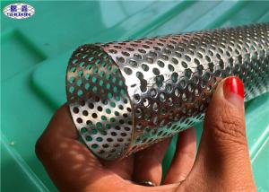 China Welded Spiral Perforated Tube , Stainless Steel Wire Mesh Oil Filter Element on sale