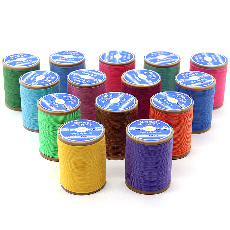 Wax Covered Thread High Tension Polyester Cord for DIY Handicraft Tool Hand Stitching