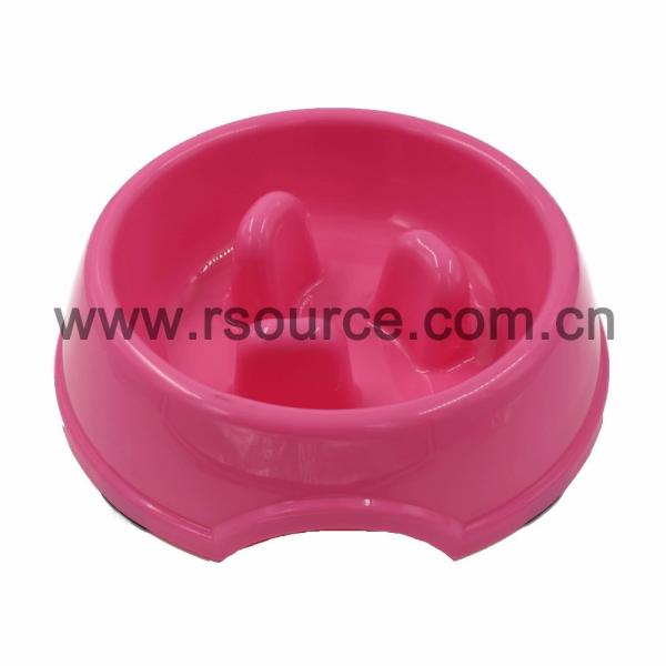 High Quality Eco Friendly Anti Skid Natural Straw Plastic slow feed dog bowl Dog