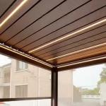 Modern Courtyard Intelligent Electric Louver Pavilion Villa Outdoor Sun Room