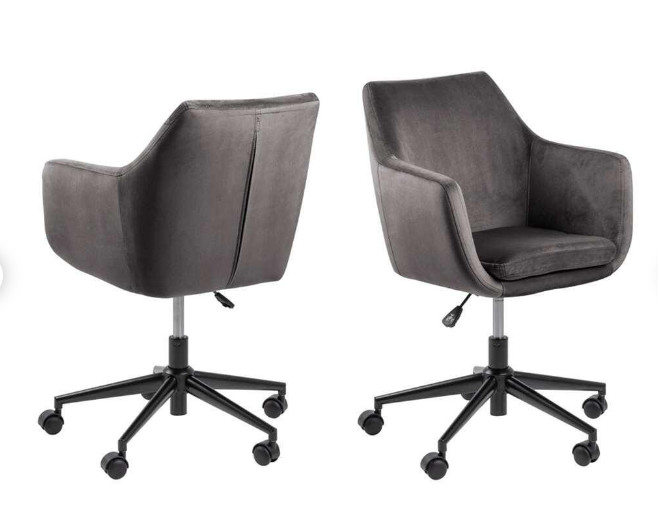 46.5-57.5cm Upholstered Office Chair With Padded Seat And Comfortable Back