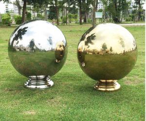 Quality 304 Large Hollow Steel Ball Inox Handrail For Stair Railing Golden polished wholesale