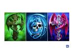 Flip Lenticular 3D Posters With Skull Designs / Lenticular Photo Printing