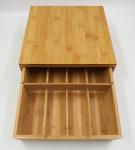 Eco Friendly Bamboo Storage Box Wooden Coffee Box 30x30x10cm Delicate Appearance