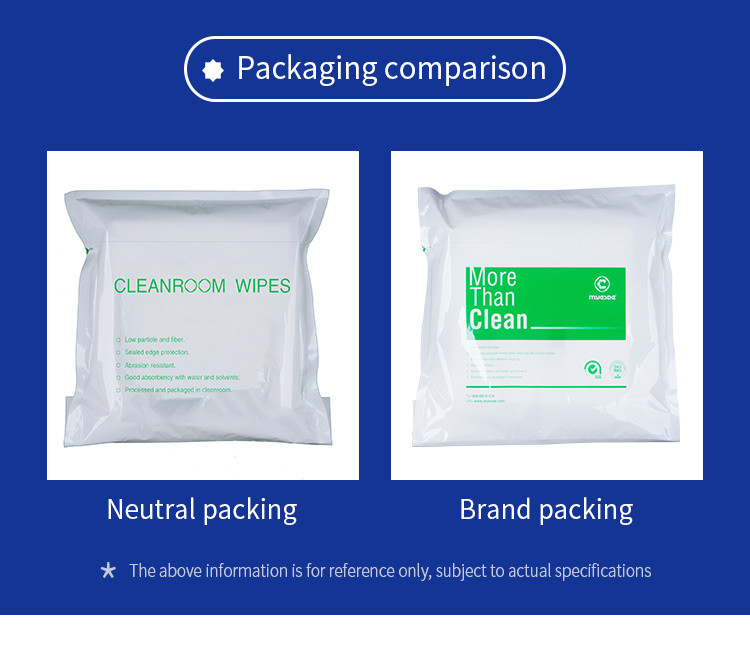 6x6 Inch 180g Cleanroom Microfiber Wipes Class 10-100 Industrial Cleaning Cloth