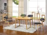 Customized Soild Rustic Wood Restaurant Tables With Dining Chair