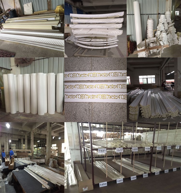 Easily installation crown PU ceiling moulding for hotel decoration