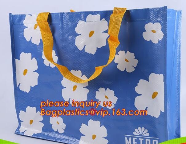 Fashion WaterProof PP Woven Laminated Handle Shopping Bag,fashion laminated reusable pp woven big shopping woven bag