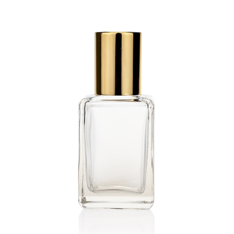 Clear Cosmetic Packaging 30ml Square Foundation Lotion Glass Bottle F133