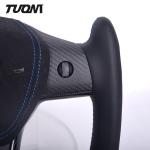 Matte Carbon Fiber Smooth Leather Steering Wheel Tesla Model 3 Y X S