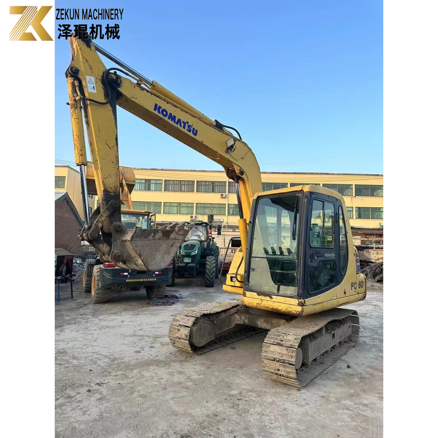 Used Japan Komatsu PC60-7 Excavator 6Ton Original Color KOMATSU Engine