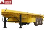Air Suspension Cargo Container Trailer Yellow Color Dynamic Balance With Landing