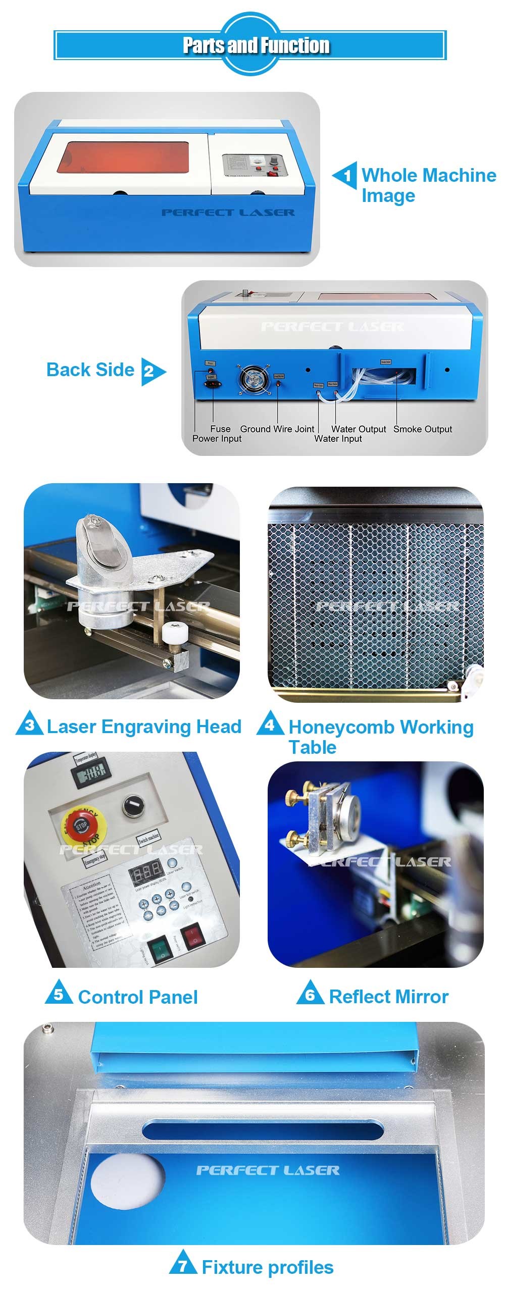 Desktop Stamp CO2 Laser Engraving Machine With Automatic Control System