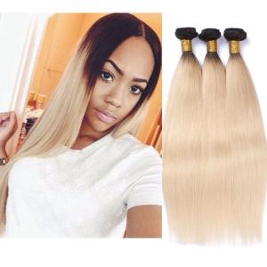 Quality Brazilian Blonde 1B/613 Straight Hair 100%Human Hair Weaving Remy Hair wholesale
