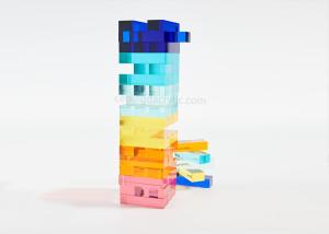 Quality Factory Wholesale Customized Crystal Acrylic Neon Tumble Tower Game Set wholesale