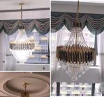 Led Crystal Chandelier For Living Dining Room Round Rectangle hotel lobby