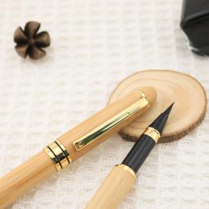 Quality Natural Color Creative Stationery Bamboo Barrel Pen Style Convenient Brush Pen wholesale