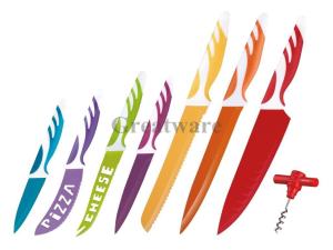Quality 8-Piece Non-stick Color Kitchen Knives Set wholesale
