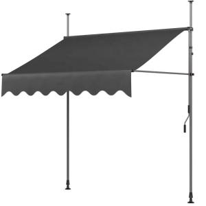 Quality Clamp Awning Balcony Manual Dark Grey 1.5*1.3m wholesale
