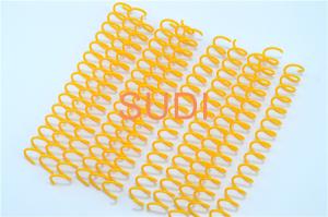 Quality Yellow Color 2.29mm 1-1/4'' Plastic Spiral Binding Coils wholesale