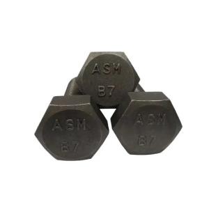 Quality Black UNC Heavy Full Thread Hex Bolts ASTM A193 Grade B7 wholesale