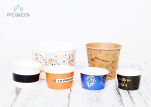 Quality Custom Printed Disposable Ice Cream Cups High Durable Water Proof wholesale