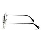 FM3230 Semi Rimless Round Optical Metal Frames In Stainless Steel