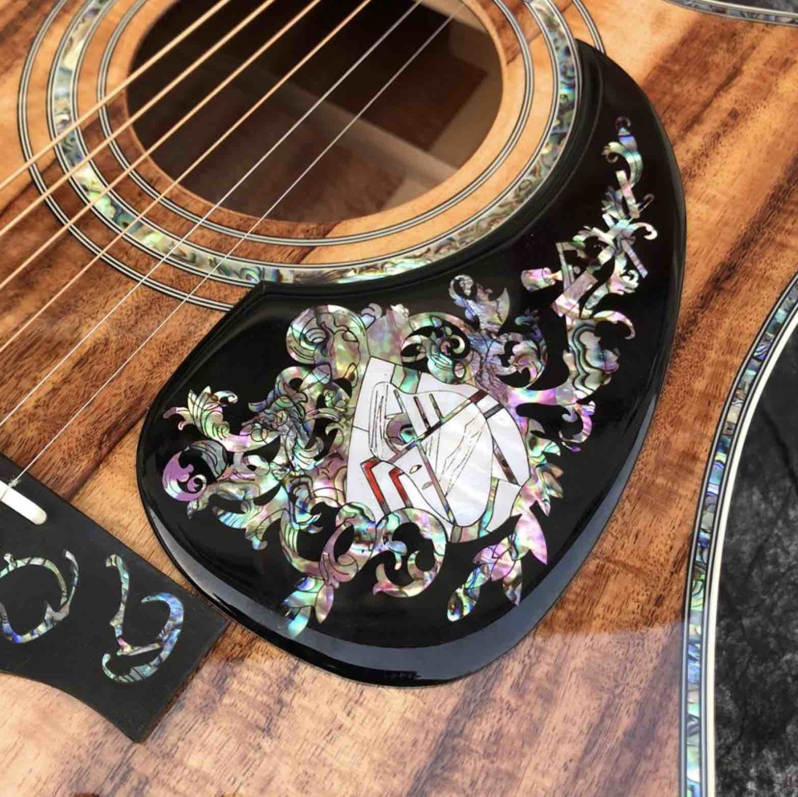 41 Inches 45D Model Real Abalone Koa Wood Electric Acoustic Guitar