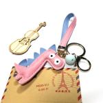 Printing Logo Horse Leather Keychain , 4.5CM Personalised Animal Keyrings