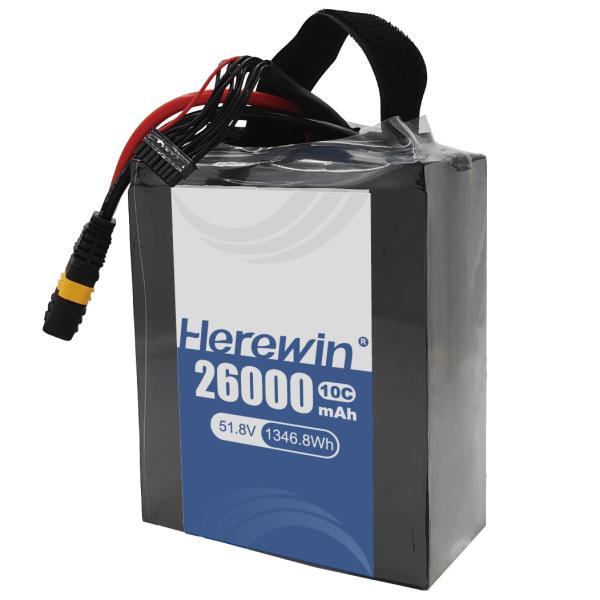 Herewin Semi-Solid State Battery 14S 51.8V 26000mAh Fast Charging For Drone