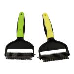 Double Sided Pet Comb Brush Deshedding Tools For Dogs Dense Treatments Open Knot