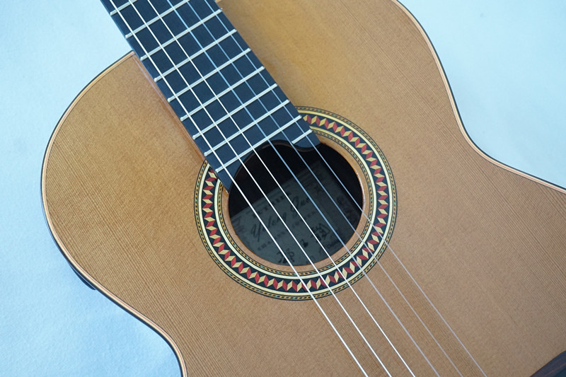 Yulong Guo Handmade Double Top Classical Guitar Model Chamber String Scale 650mm Solid Spanish Cedar Neck Double Top By