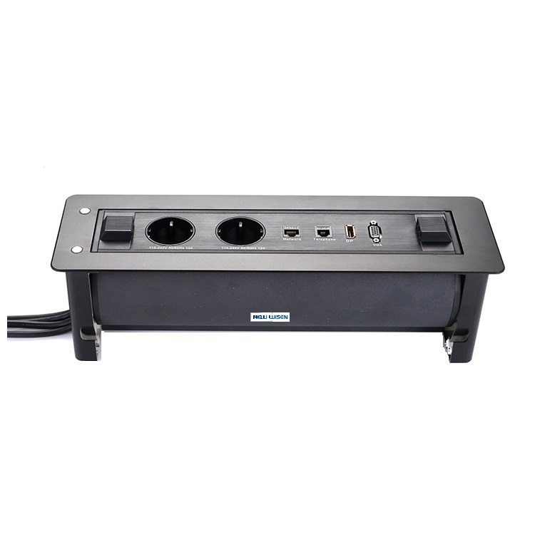Oxidize Recessed Furniture Power Strip Flip Up Outlet Meeting Table Socket