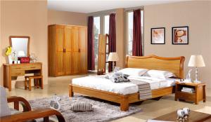 Quality modern wooden 1.8m bed room set furniture wholesale
