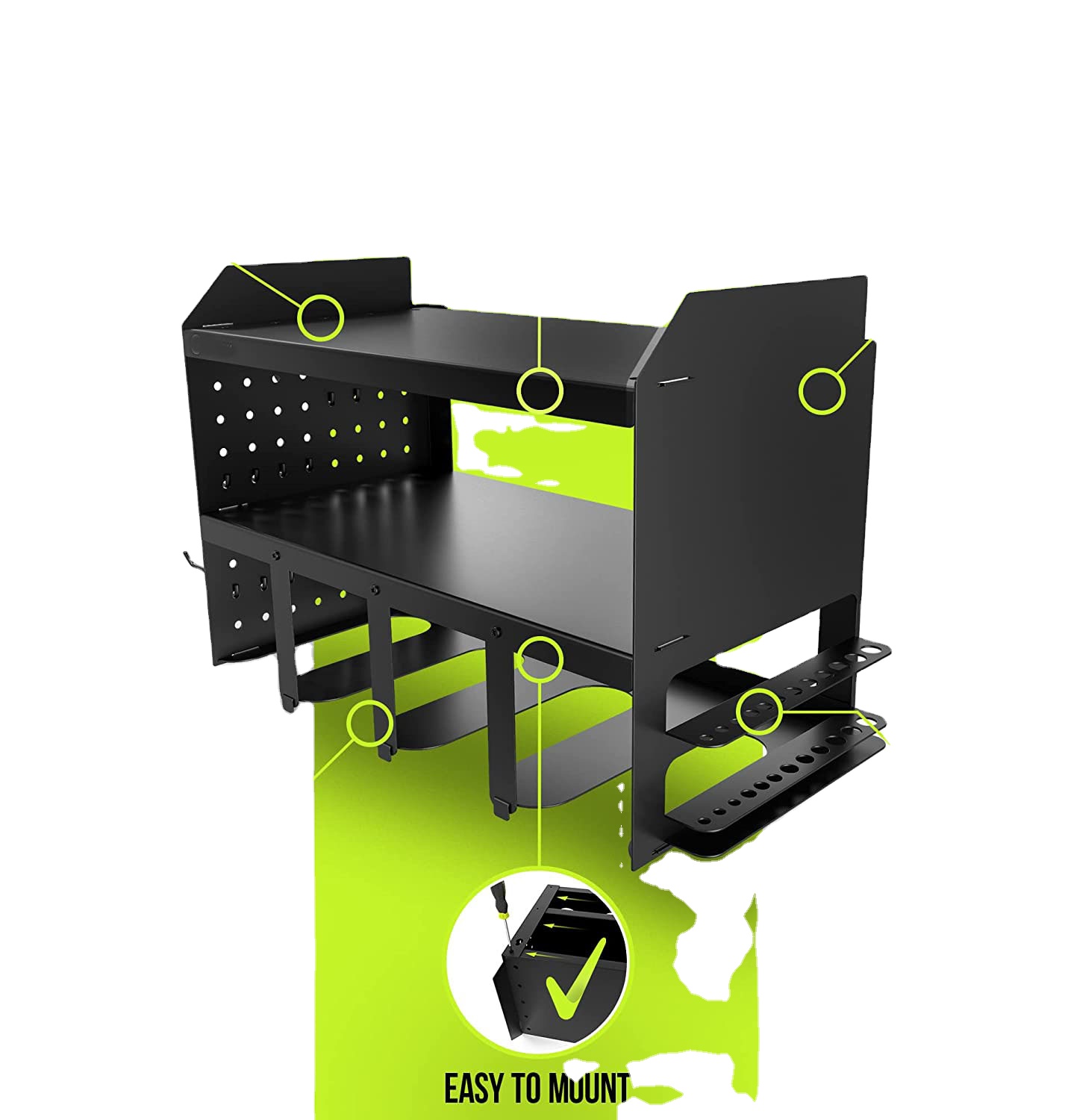 Electric Drill Metal Power Tool Storage Rack with Shelf Steel Q235B 1mm Thickness