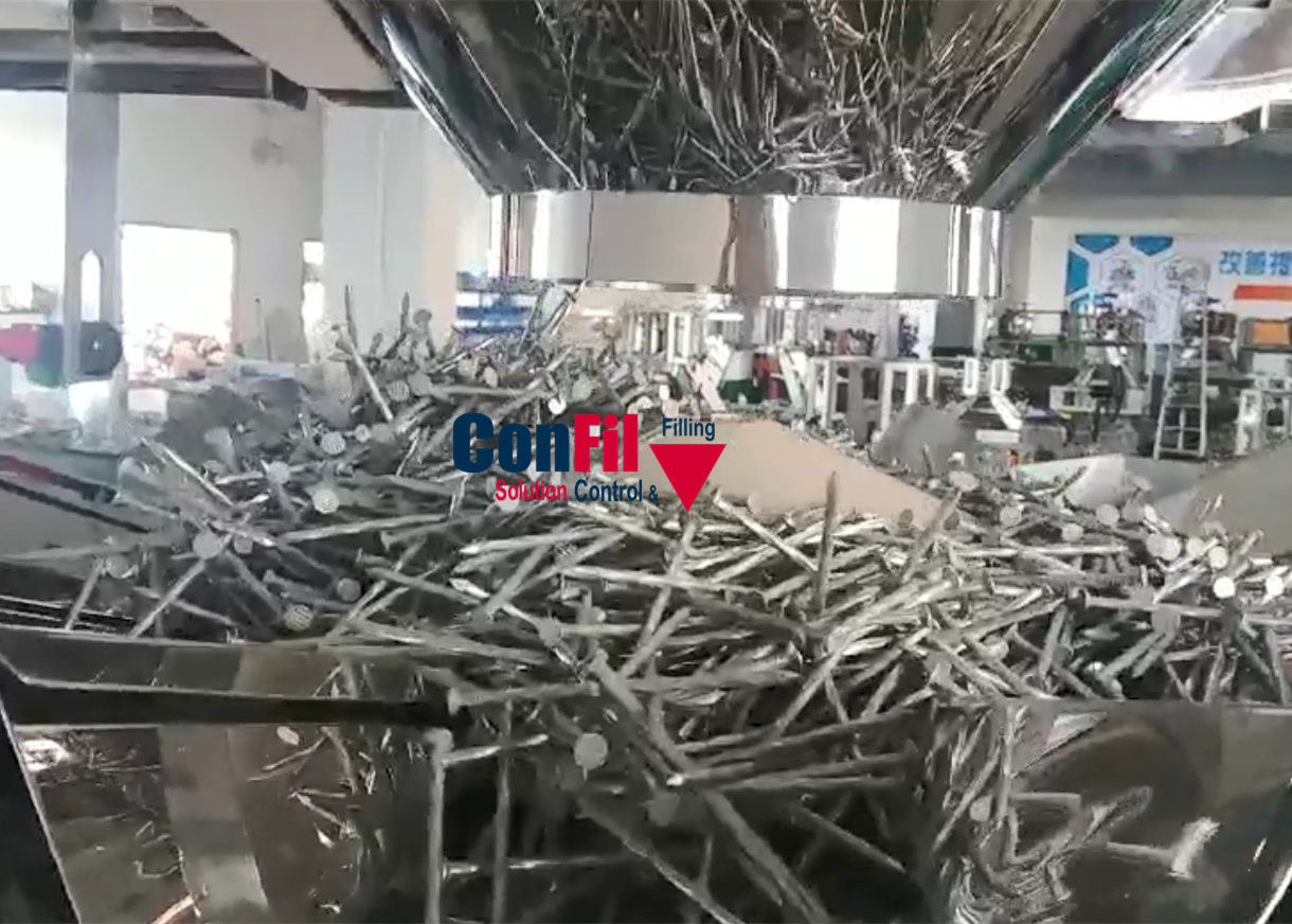 CE Multihead Weigher Packing Machine For Fasterners Metal Parts VFFS Packing Line