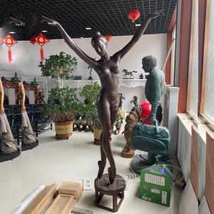 Quality BLVE Ballet Girl Garden Water Fountains Life Size Bronze Statue Dancing Fountain Metal Sexy Woman wholesale