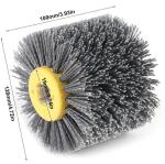 Cylindrical Wire Abrasive Nylon Wheel Brush For Wooden Furniture Burnishing