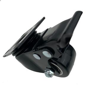 Quality 50mm Black Lockable Polyurethane Swivel Caster Wheels For Industry wholesale