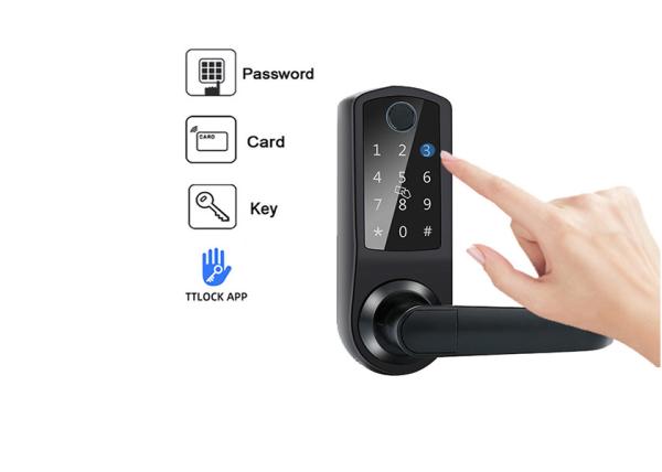 Cheap Bluetooth Fingerprint Password Door Lock TTlock Touchscreen Keypad Door Lock for sale