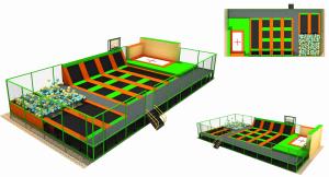 Quality 200M2 Gymnastic Indoor Trampoline Equipment Discount Large Children Trampoline wholesale