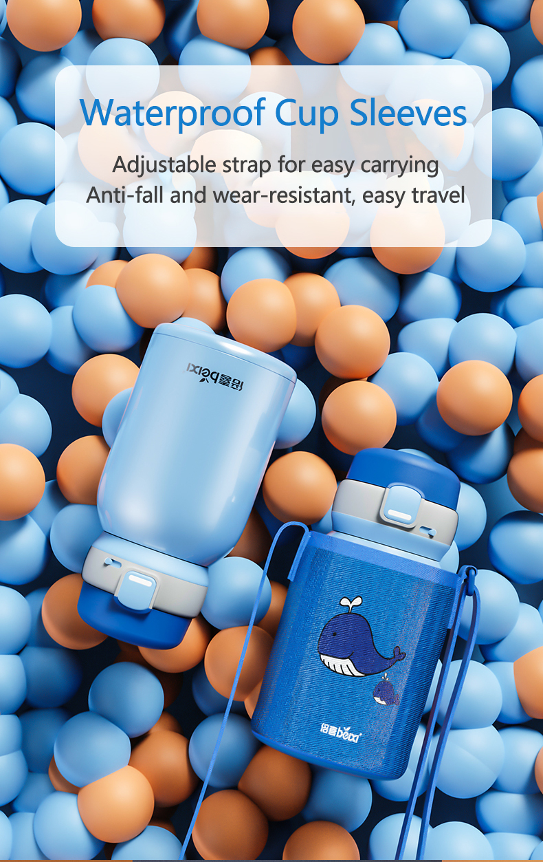 Vacuum Insulated Straw Thermos Flask Stainless Steel Thermos Cup For Children Kids