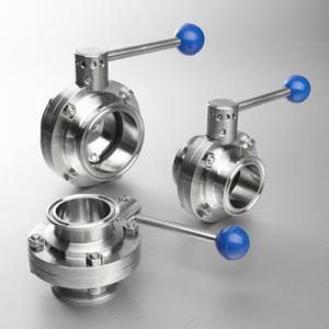 Quality Sanitary Ss Butterfly Valve , 316l Clamped Weld DIN Butterfly Valve wholesale