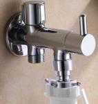 Double Outlet Connector Brass Angle Valve For Shattaf Toilet Washing Machine