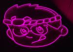 EU Plug 100cm Acrylic Led Neon Signs Silica Gel AC240V