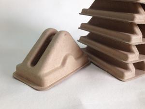 Quality Dual Biodegradable Pulp Box Sustainable 100% OCC Molded Paper Pulp Box Corner End Caps wholesale