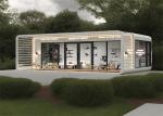 Galvanized Steel Space Capsule House Apple Cabin With Kitchen And Bathroom